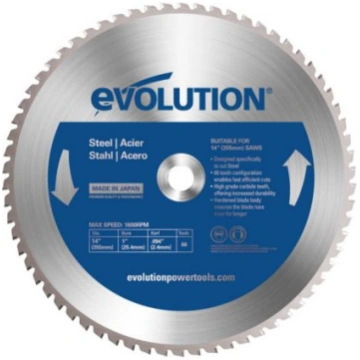 Evolution TCT saw blade for cutting steel 355mm 66