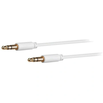 Cable; Jack 3.5mm 3pin plug,both sides; 2m; Platin