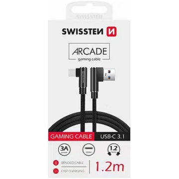 Swissten L Type Textile Universal Quick Charge 3.1