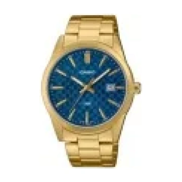 Casio Blue Dial Gold Strap Stainless Steel Analog 