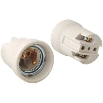 Keramikas ligzda E27, balta AE-OCEE27-00
