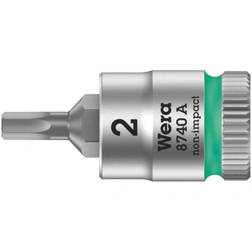 Socket: hex key-bit; Hex Plus; HEX 2mm; 1/4"; Zykl