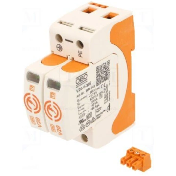 Surge arrester | Type 2 | Poles: 2 | 20kA | 385VAC