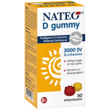 NATEO D GUMMY 2000 SV, 50 želejvitamīni Sagitus SI