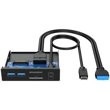Graugear Multi Front Panel with USB Hub + Card Rea