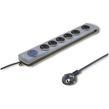Surge protector Quick Switch 6 sockets 3m gray ( Q