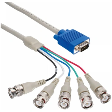 InLine VGA BNC kabelis 5x BNC / HD 15 vīriešu 5m