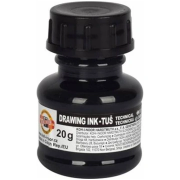 Tuša KOH-I-NOOR 20 ml, melnā krāsā (200-11478)
