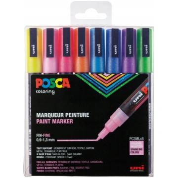 POSCA Marker UNI PC-3M 8er Set Glitter ( 186513 32