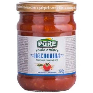 PŪRE Tomātu mērce ar mārrutkiem HRENOVINA, 280g PU
