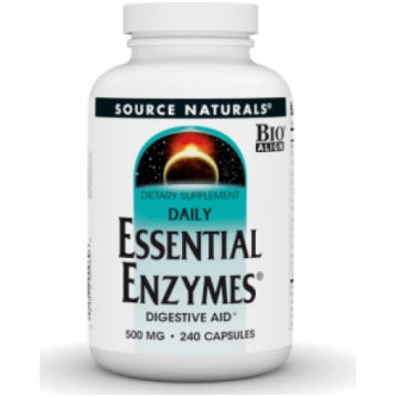 Daily Essential Enzymes 500 mg Source Naturals 240