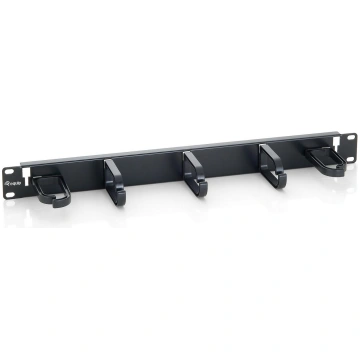 Equip 19" Cable Management 5x Plastic Rings Steel 