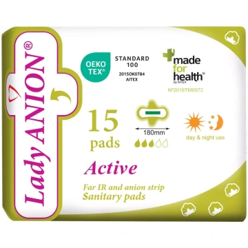 LADY ANION Active higiēniskās paketes, 15 gab