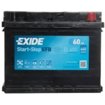 Exide Start-Stop EL600 EFB 12V 60Ah 640A Deep Disc