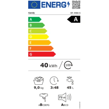 Candy | Washing Machine | BR 49B8-S | Energy effic