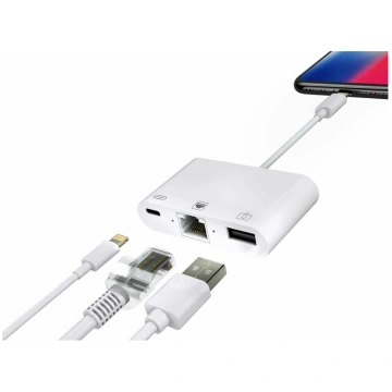 MicroConnect Lightning to Ethernet / USB-C / USB-A