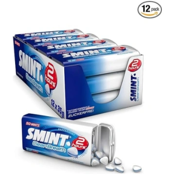 Smint 2 stundas Piparmētra, 12 metāla kārbiņas ar 