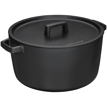 Čuguna pods Fiskars Folken, Ø26.7 cm, 6 l, melna k