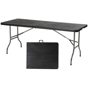 Sekey Folding Buffet Table, Wood Look, Camping Tab