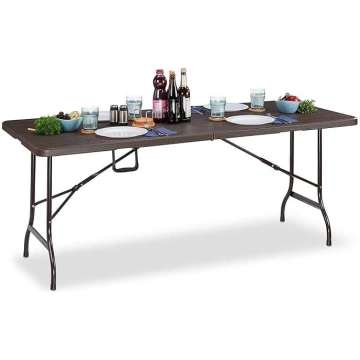 Relaxdays Garden Table Square Folding Table H x W 