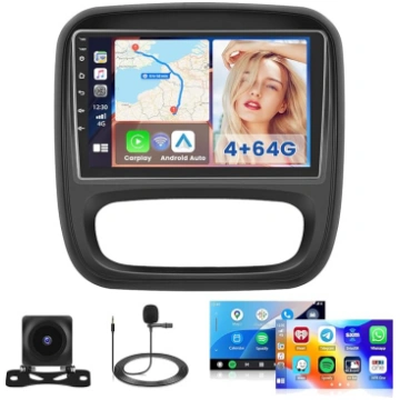 Hikity 4G + 64G Auto Radio Android 13 Renault Traf