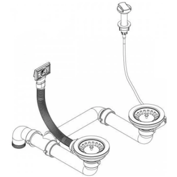 Automātiskais ventilis Aquasanita izlietnei SS-003