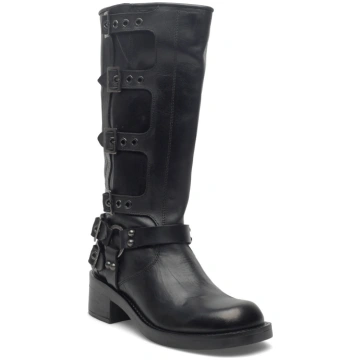 Bianco - Biaharper Buckle Biker Boot Pull Up Leath