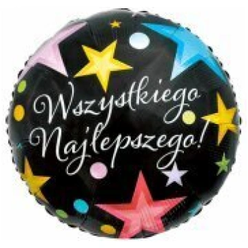 Folija balons Daudz laimes dzimšanas dienā, 18