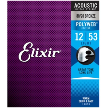 Elixir 11050 Polyweb 80/20 Bronze 12-53 akustiskās