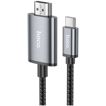 HOCO USB C to HDMI 4K 30Hz 2M UA27 cable metal gre