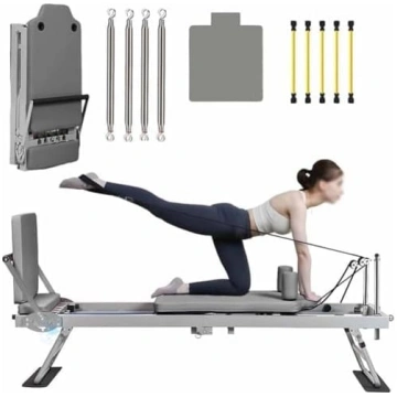 Pilates Reformer mašīna - salokāma ar lēkšanas dēl
