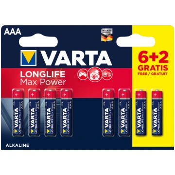 Baterijas VARTA Longlife MAX Power Alkaline AAA 8g