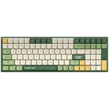 Bezvadu spēļu tastatūra IQUNIX Camping F97 Cherry
