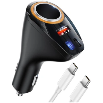 4 in 1 auto lādētājs [Dual PD30W + QC30W] Cigarešu