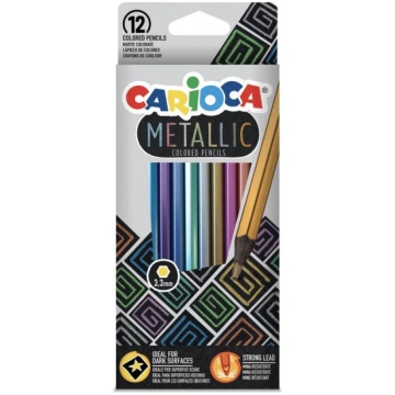 Zīmuļi CARIOCA Metallic 12 gab (200-13690)