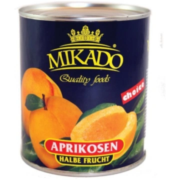 Aprikožu pusītes MIKADO, 820g/480g - 450-08256