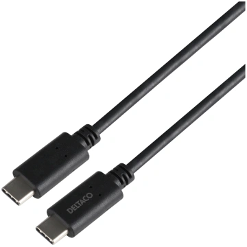DELTACO USB3.2 gen1, USB-C - USB-C, 5A EPR, 2m, me
