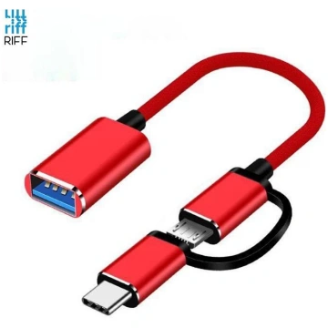 Riff V8 2 in 1 OTG Host Cable Type-C + Micro USB M
