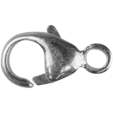 Fermoir Menotte 9 mm avec anneau intégré, Argent 9