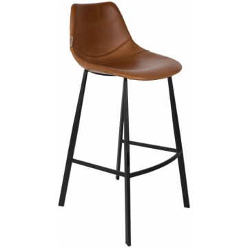 Franky Bar Stool brown Zuiver, DUTCH BONE, White