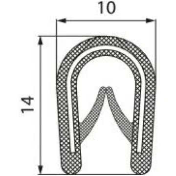 Malu aizsardzības profils 1,0-4,0mm RAL 9005 melns
