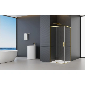 Dušas stūris Firenze Gold 90X90X195, stikls 6mm Ea
