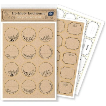 Interdruk Kitchen Labels 97 gab. Melnbalts