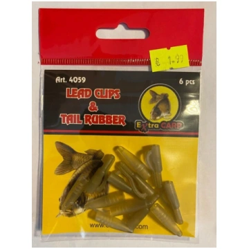 Klipši Extra Carp Lead clips & Tail rubbers