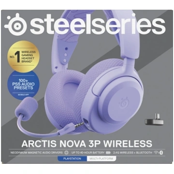 Suchawki SteelSeries Arctis Nova 3P Fioletowe (616