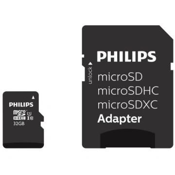Philips MicroSDHC 32GB class 10/UHS 1 + Adapter (F