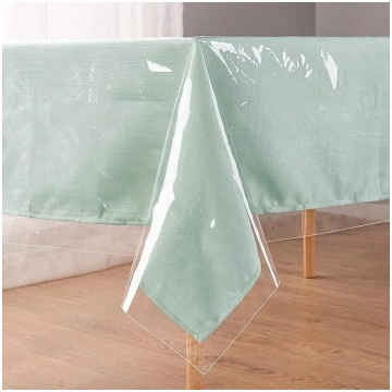 Newthinking Clear PVC Tablecloth Wipe Clean Clear 