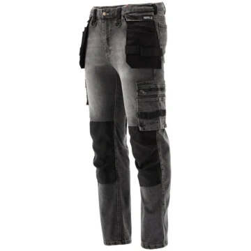STRETCH JEANS TROUS. STEEL GREY S. 2XL (YT-79065) 