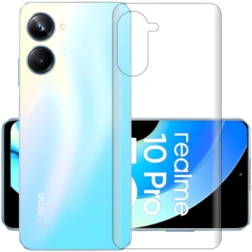 Caurs aizsargpārvalks priekš Realme 10 Pro - tumši
