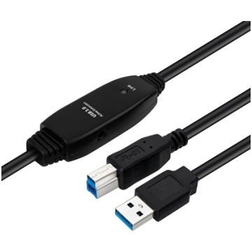 Kabel USB MicroConnect USB-A - USB-B 7 m Czarny (A